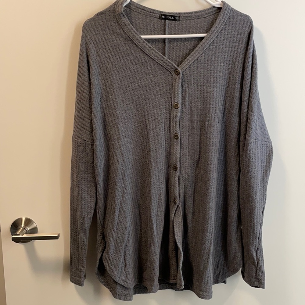 Oversized grey cardigan